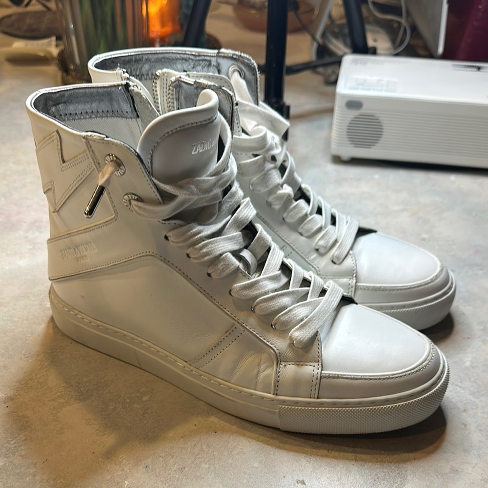 Zadig & Voltaire White High-Top Sneakers
